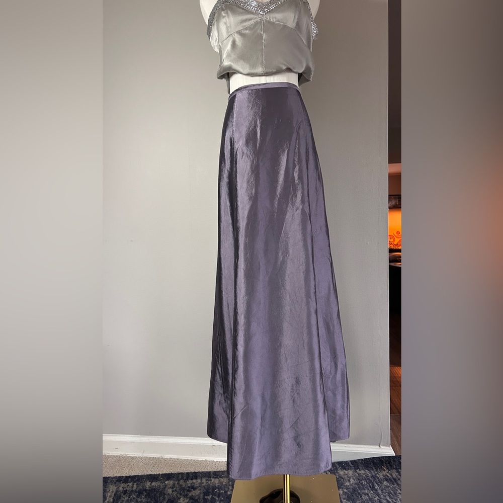 VINTAGE JS COLLECTIONS 90s Asymmetric Formal Skirt Minimalist Romantic Goth | 10 - Picture 3 of 13